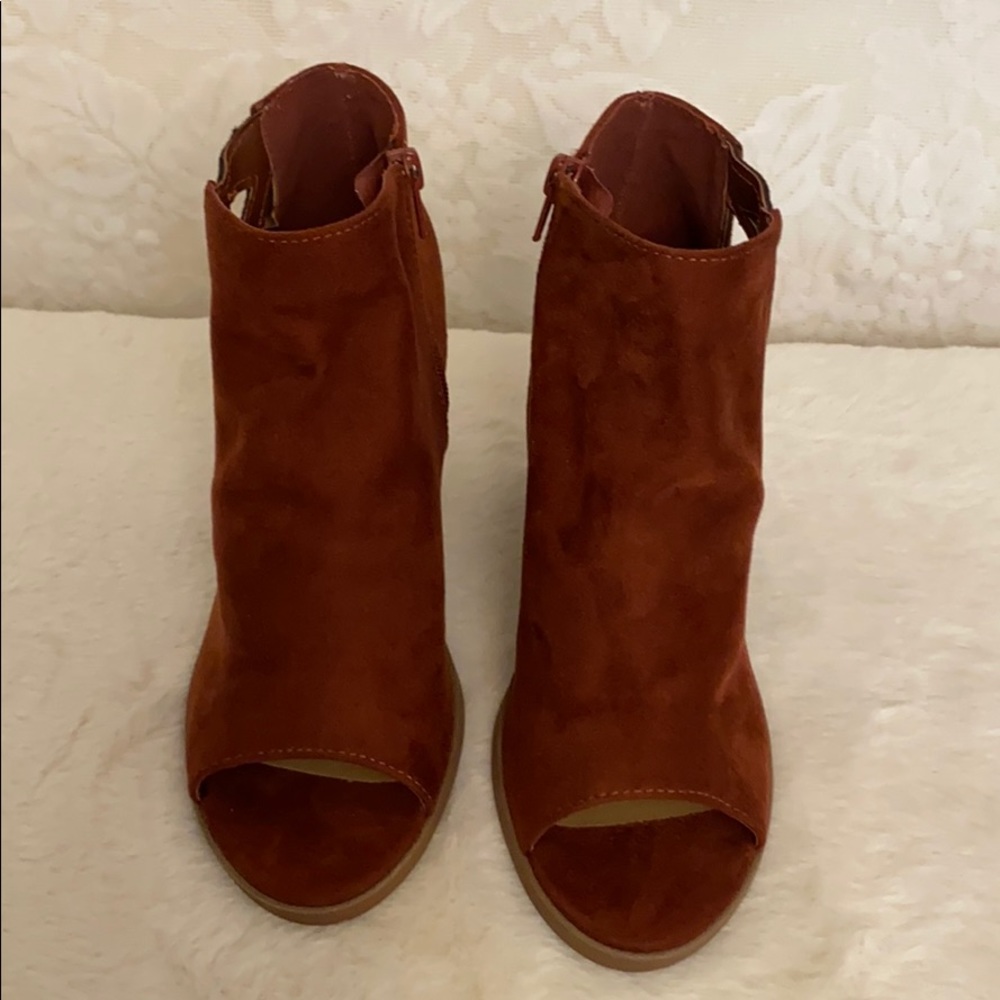 Soda Open Toe Ankle Boots